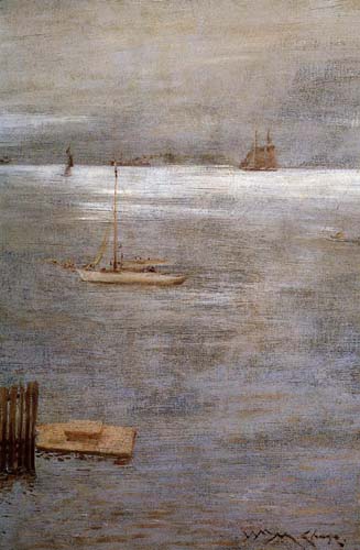 Painting Code#40855-Chase, William Merritt(USA): Sailboat at Anchor
