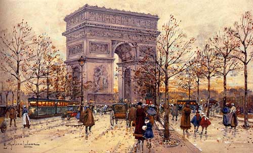 Painting Code#40858-Galien-Laloue, Eugene(France): Arc de Triomphe