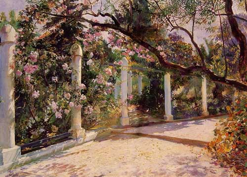 Painting Code#40884-Rochegrosse, Georges Antoine(France): Almond Trees, Algiers