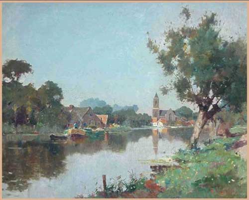 Painting Code#40910-E. J. Ligtelijn: Holland Landscape