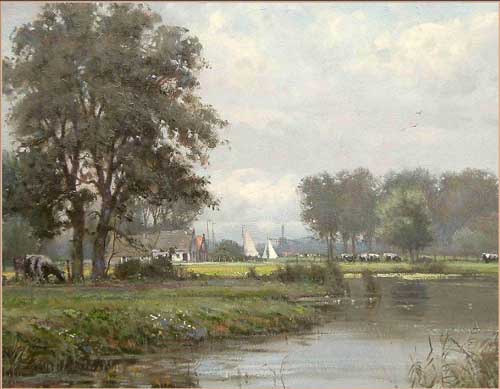 Painting Code#40911-Hans van Moerkerken(Holland): Gaasterland