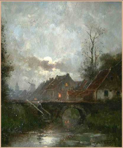 Painting Code#40912-W.C.Rip: Holland Night