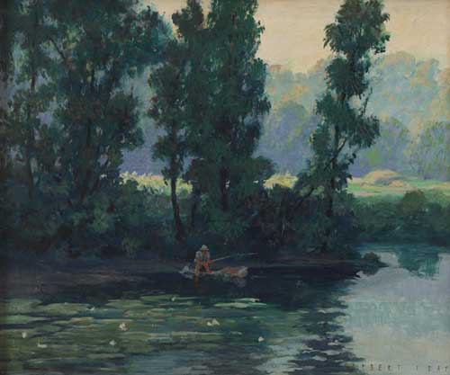Painting Code#40919-Herbert J. Day(USA): Fishing 