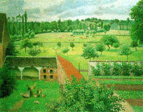 Painting Code#40944-Pissarro, Camille: View from my window,Eragny