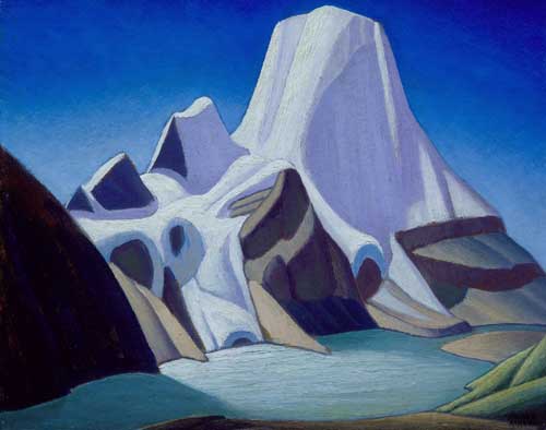 Painting Code#40949-Lawren Harris(Canadian, 1885-1970): Mount Robson from the Northeast