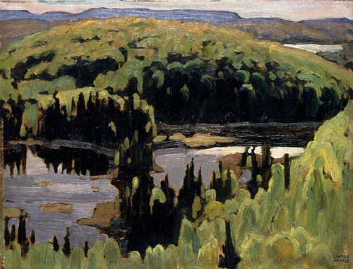 Painting Code#40953-Lawren Harris(Canadian, 1885-1970): Silent Land