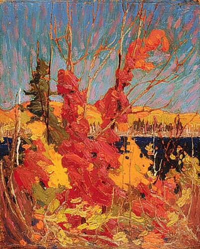 Painting Code#40966-Thomson, Tom(Canadian, 1877-1917): Autumn Foliage