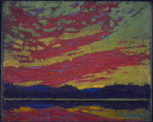 Painting Code#40976-Thomson, Tom(Canadian, 1877-1917): Sunset