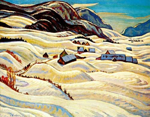 Painting Code#40997-Alexander Young Jackson(Canadian, 1882-1986): Valley of the Gouffre River
