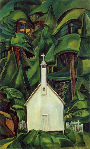 Painting Code#41003-Emily Carr(Canadian, 1871-1945): Indian Church