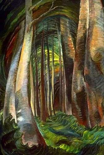 Painting Code#41005-Emily Carr(Canadian, 1871-1945): Woods Interior