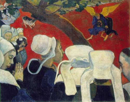 Painting Code#41027-Gauguin, Paul: The Vision After the SermonJacob Wrestling with the Angel