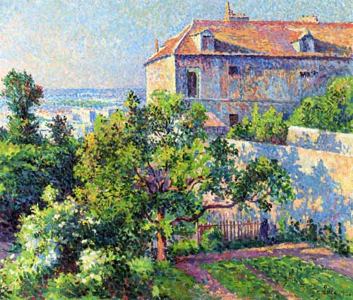 Painting Code#41057-Maximilien Luce - Montmartre, the House of Suzanne Valadon