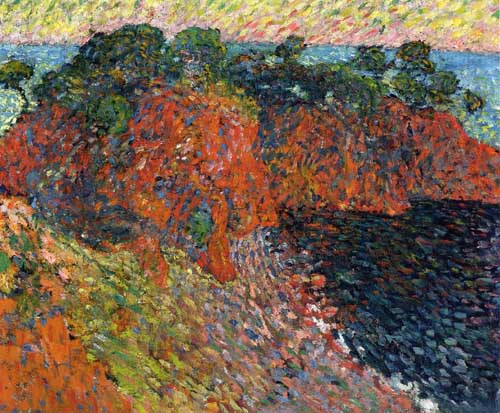 Painting Code#41070-Louis Valtat - Pines by the Sea