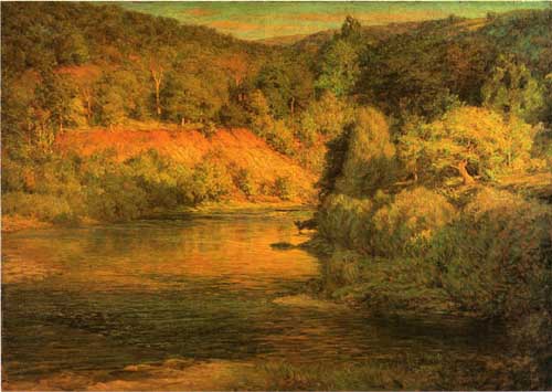 Painting Code#41113-John Ottis Adams - The Ebb of Day (also known as The Bank)