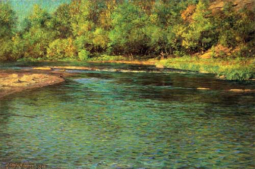 Painting Code#41119-John Ottis Adams - Iredescence of a Shallow Stream
