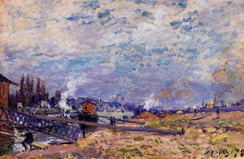 Painting Code#41146-Sisley, Afred - The Seine at Grenelle