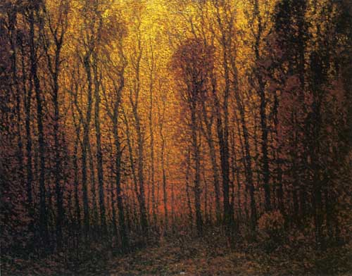 Painting Code#41154-John Joseph Enneking - Deep Woods in Fall