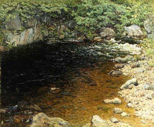 Painting Code#41161-John Joseph Enneking - The Pool, Newry, Maine