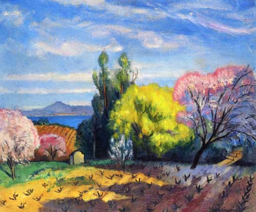 Painting Code#41169-Charles Camoin - Spring in Saint-Tropez