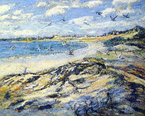 Painting Code#41196-Ernest Lawson - Cape Code Beach