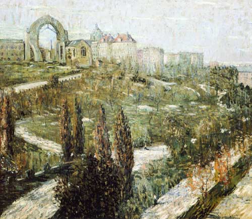 Painting Code#41201-Ernest Lawson - Morningside Heights