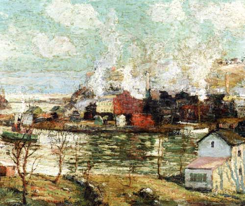 Painting Code#41205-Ernest Lawson - Spuyten Duyvil Creek