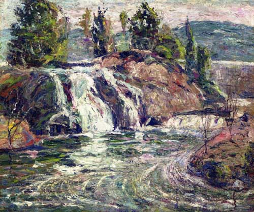 Painting Code#41210-Ernest Lawson - Waterfall