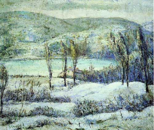 Painting Code#41211-Ernest Lawson - Winter Scene