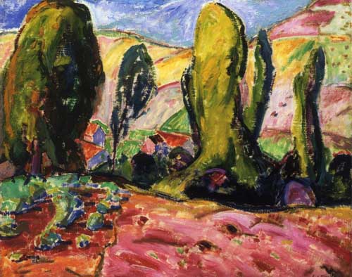 Painting Code#41216-Alfred Henry Maurer - Landscape (also known as Autumn)