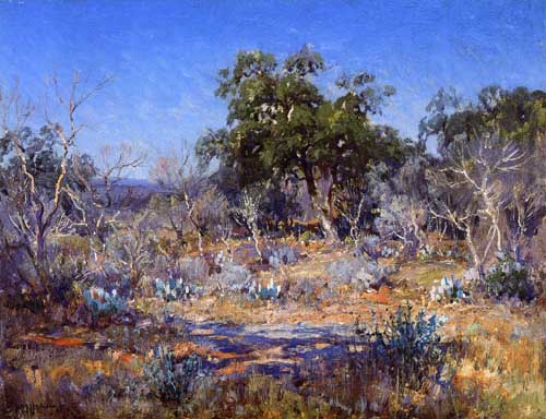 Painting Code#41223-Julian Onderdonk - A January Day in the Brush Country