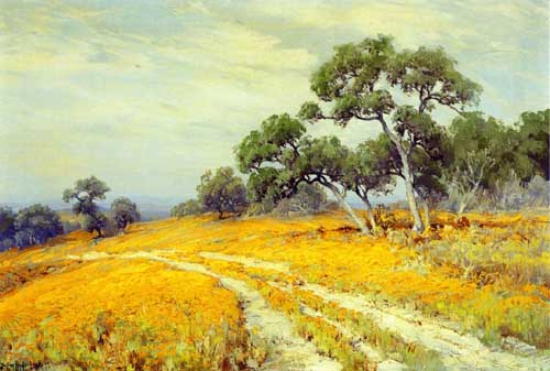Painting Code#41243-Julian Onderdonk - Landscape with Coreopsis