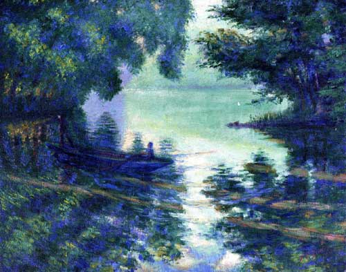 Painting Code#41249-Theodore Earle Butler - The Seine near Giverny