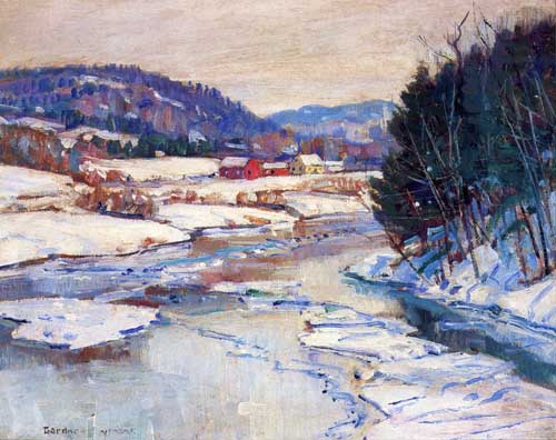 Painting Code#41253-George Gardner Symons - River in Winter