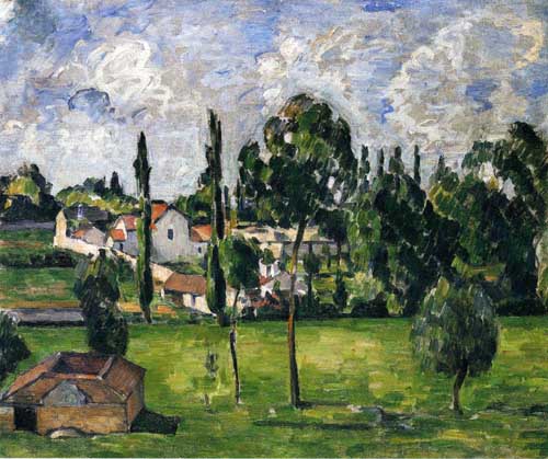 Painting Code#41257-Cezanne, Paul - Houses in Provence, Landscape with a Canal