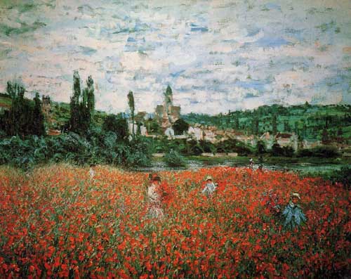 Painting Code#41274-Monet, Claude - Poppy Field near Vetheuil