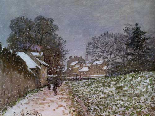 Painting Code#41275-Monet, Claude - Snow at Argenteuil