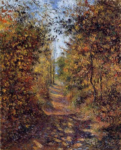 Painting Code#41286-Pissarro, Camille - A Path in the Woods, Pontoise