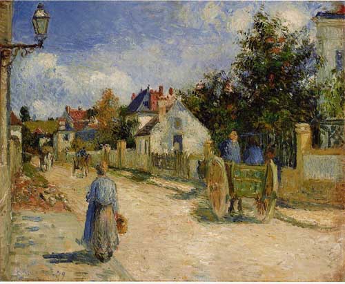 Painting Code#41287-Pissarro, Camille - A Street in Pontoise