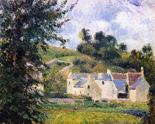 Painting Code#41291-Pissarro, Camille - Houses of l&#039;Hermitage, Pontoise