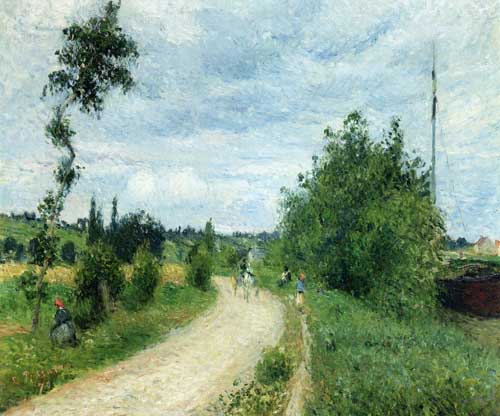 Painting Code#41293-Pissarro, Camille - The Auvers Road, Pontoise