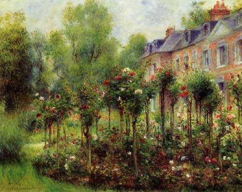 Painting Code#41297-Renoir, Pierre-Auguste - The Rose Garden at Wargemont
