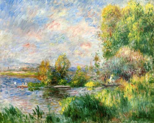 Painting Code#41298-Renoir, Pierre-Auguste - The Seine at Bougival