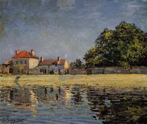 Painting Code#41300-Sisley, Alfred - Banks of the Loing, Saint-Mammes