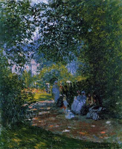 Painting Code#41317-Monet, Claude - At the Parc Monceau