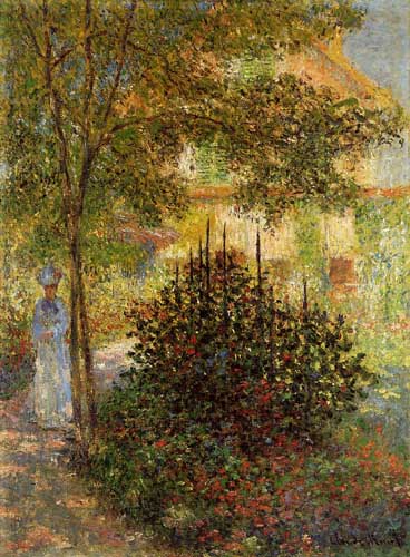 Painting Code#41327-Monet, Claude - Camille Monet in the Garden at the House in Argenteuil