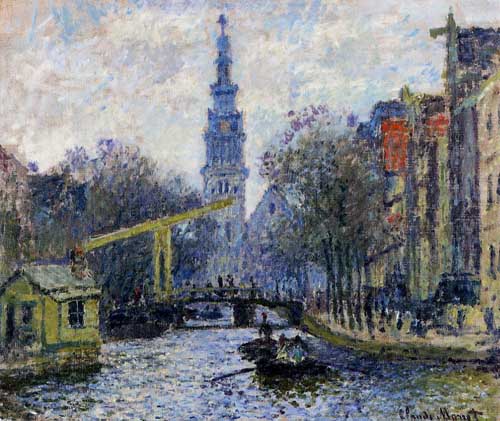 Painting Code#41328-Monet, Claude - Canal in Amsterdam