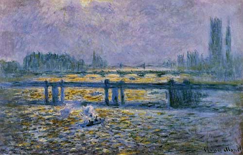 Painting Code#41331-Monet, Claude - Charing Cross Bridge, Reflections on the Thames