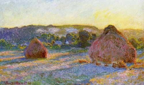 Painting Code#41340-Monet, Claude - Grainstacks at the End of Summer, Evening Effect
