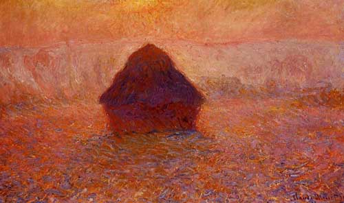 Painting Code#41341-Monet, Claude - Grainstack, Sun in the Mist